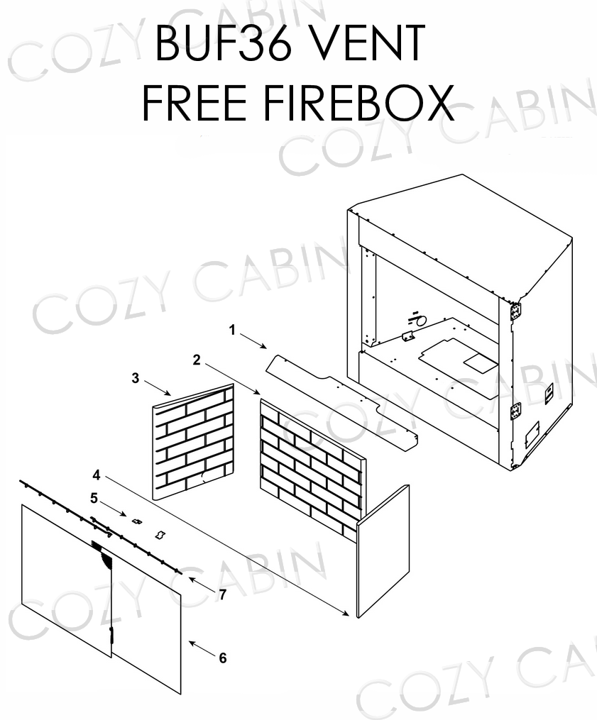 Monessen 36" Exacta Vent Free Circulating Gas Firebox (BUF36) #BUF36